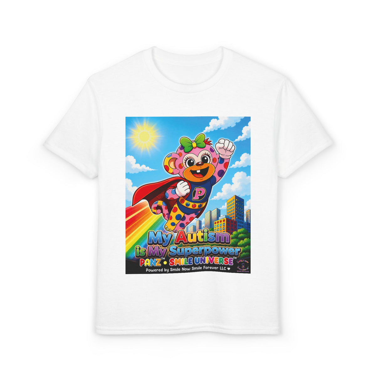 Panz™ Youth DryBlend® T-Shirt – "My Autism is My Superpower" Graphic | Smile Universe Collection