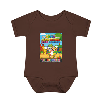 Potz™ Infant Baby Rib Bodysuit – "My ADHD Means Always Dreaming, Highly Determined" Graphic Onesie | Smile Universe Collection
