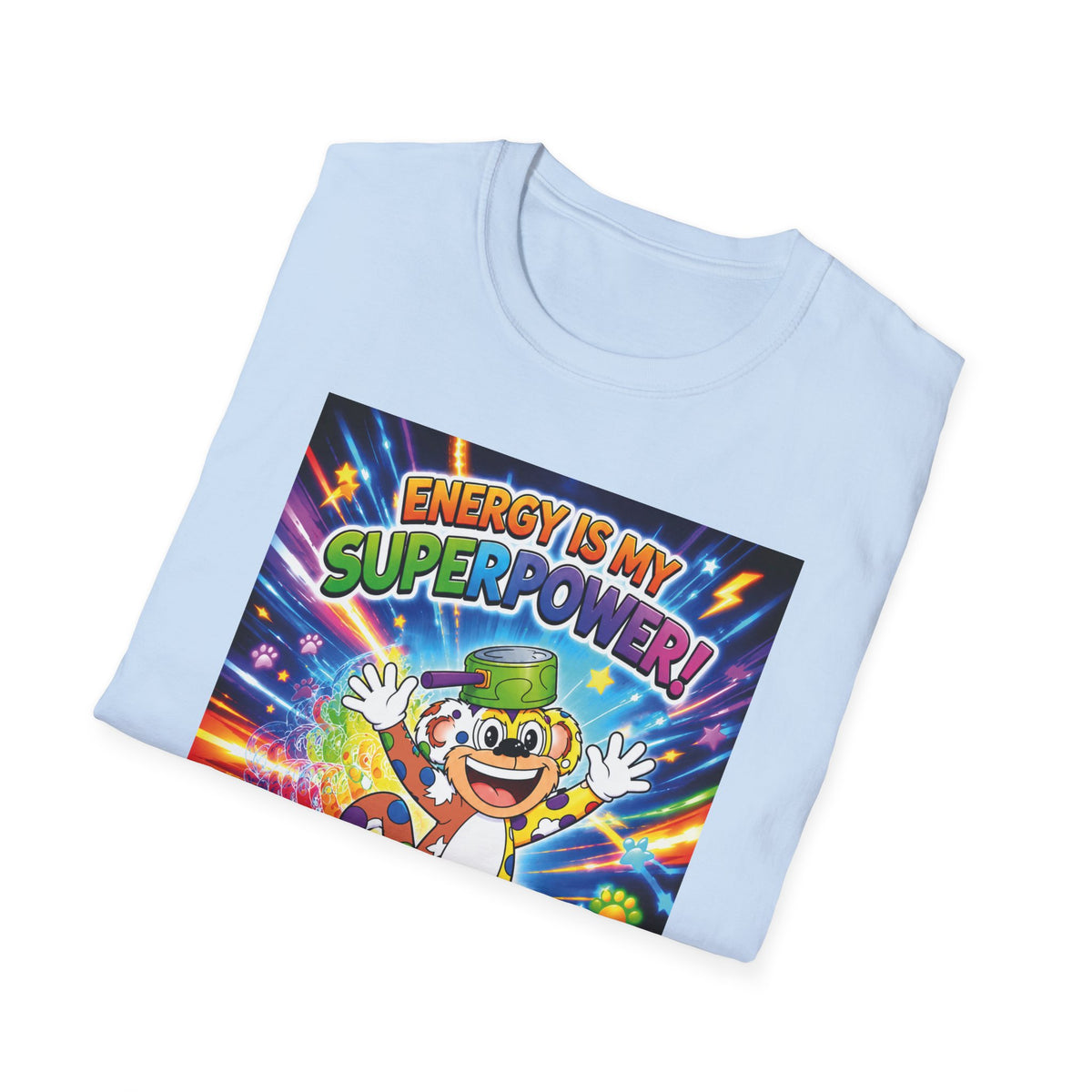 Potz™ Unisex Softstyle T-Shirt – "Energy is My Superpower!" Graphic Tee | Smile Universe Collection