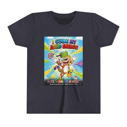 Potz™ Youth Short Sleeve Tee – "I Guide My ADHD Energy!" Graphic Tee | Smile Universe Collection