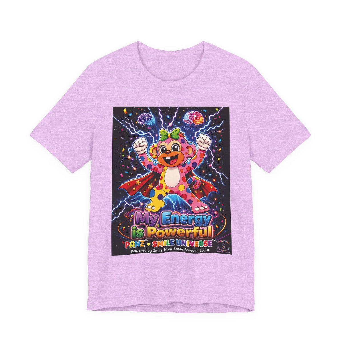 Panz™ Unisex Jersey Short Sleeve Tee For Adult– "My Energy is Powerful" Graphic Tee | Smile Universe Collection