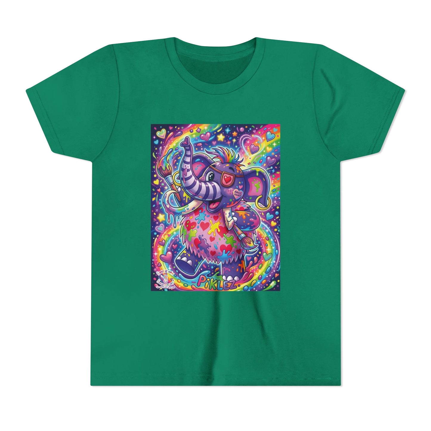 Piklez™ Youth Short Sleeve Tee – "Magic Paint!" Graphic Shirt | Smile Universe Collection