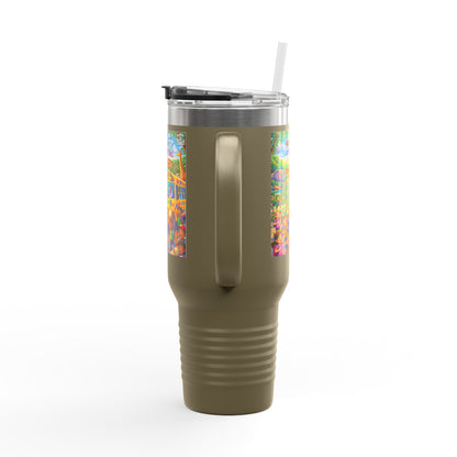 Lani™ 40oz Insulated Travel Mug – "Adventure Starts With Us!" Graphic