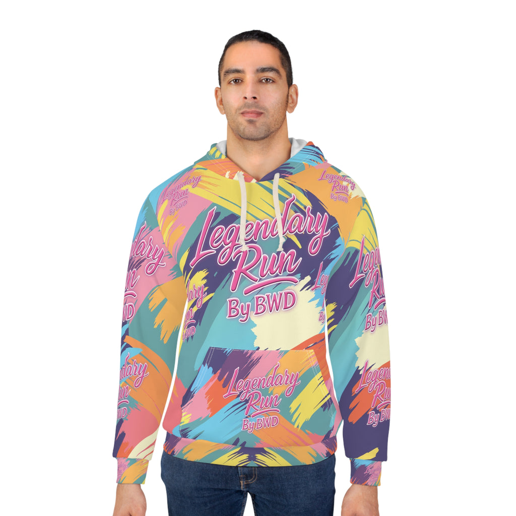 Legendary Run All-Over Print Hoodie — Pullover