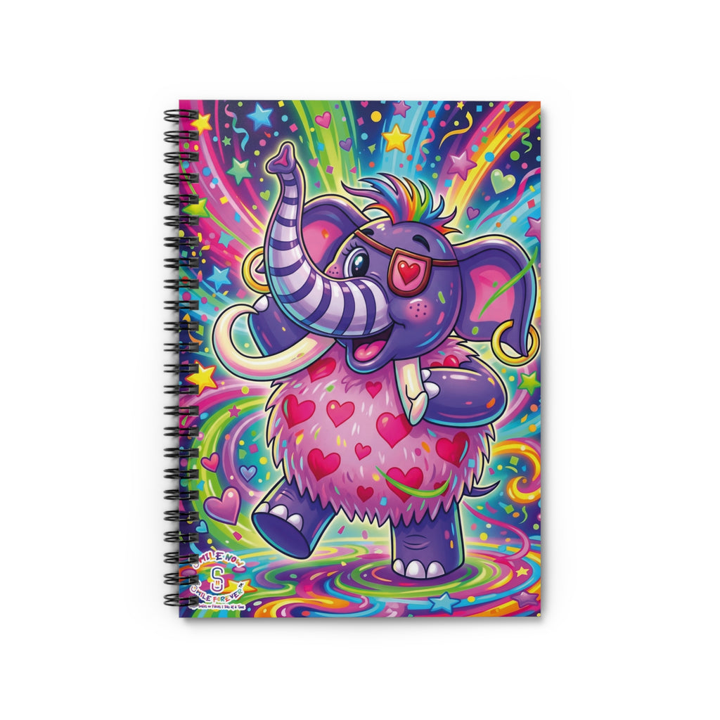 Piklez™ Spiral Notebook – Ruled Line | "Born to Celebrate!" Graphic | Smile Universe Collection