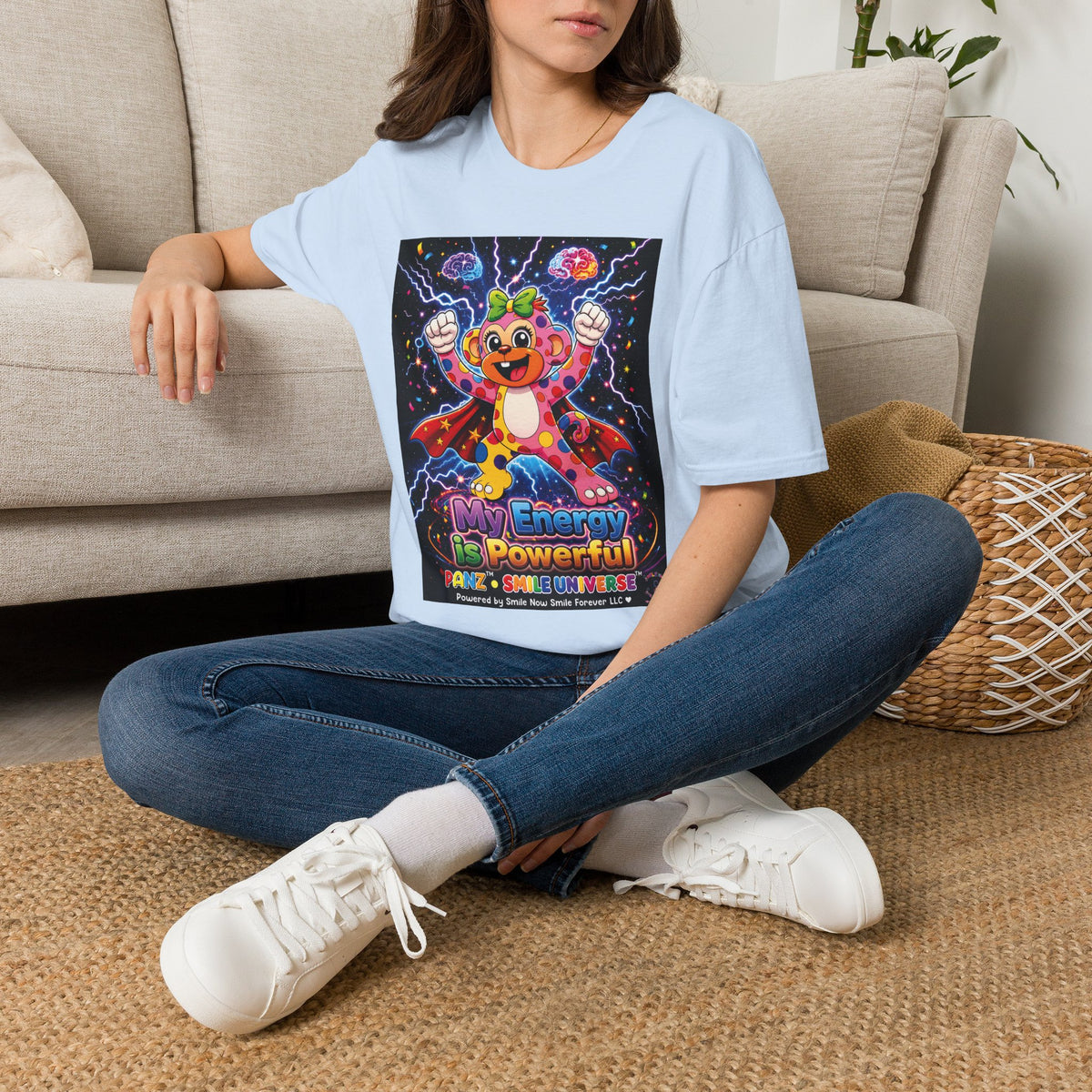 Panz™ Unisex Softstyle T-Shirt  for Adult– "My Energy is Powerful" Graphic Tee | Smile Universe Collection