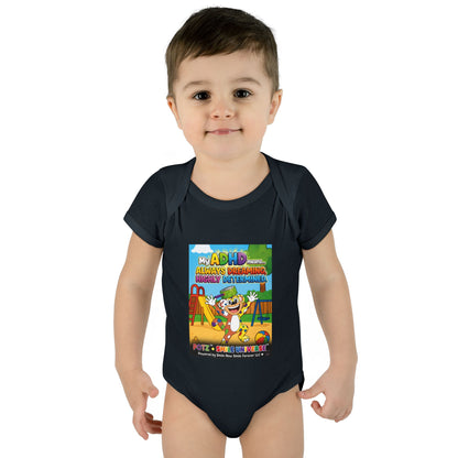 Potz™ Infant Baby Rib Bodysuit – "My ADHD Means Always Dreaming, Highly Determined" Graphic Onesie | Smile Universe Collection
