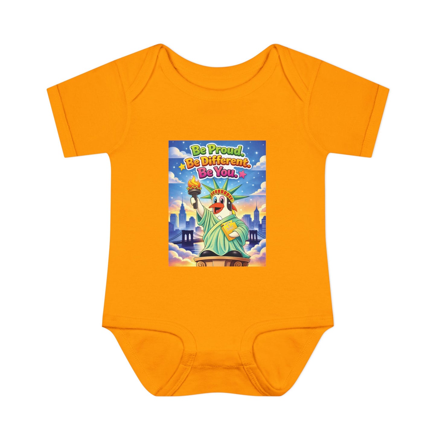 TuBz™ "Be Proud. Be Different. Be You." Infant Bodysuit - Inspirational Baby Onesie