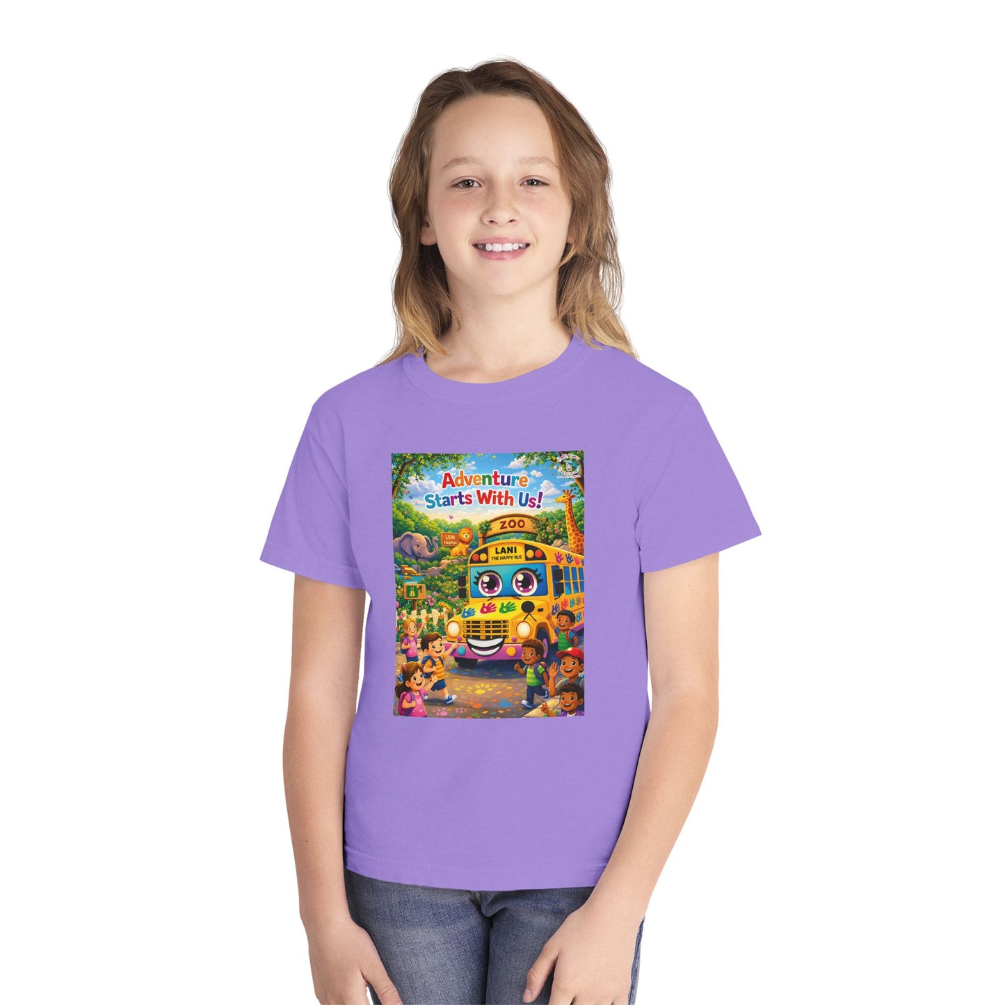 Lani™ Youth Midweight Tee – "Adventure Starts With Us!" Graphic