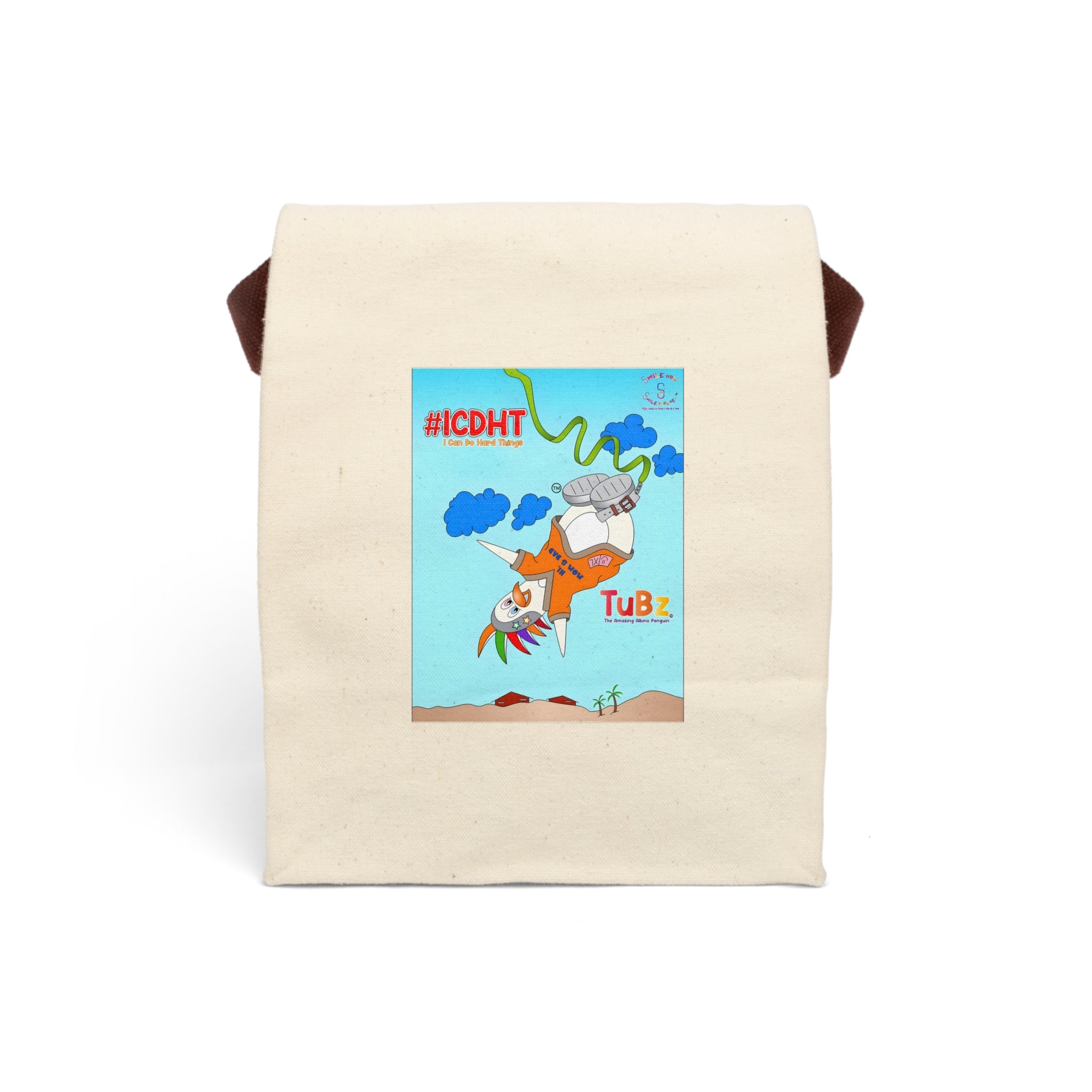 TuBz™ "I Can Do Hard Things" Kids Lunch Bag - Canvas School Tote | TuBz4Kidz