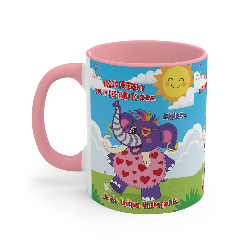 Piklez™ Accent Mug – “Destined to Shine” Colorful Coffee Cup | Smile Universe Collection