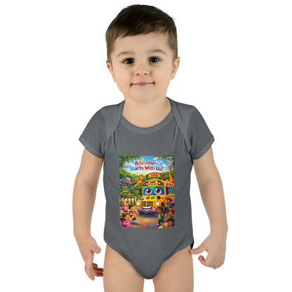 Lani™ Infant Baby Rib Bodysuit – "Adventure Starts With Us!" Graphic