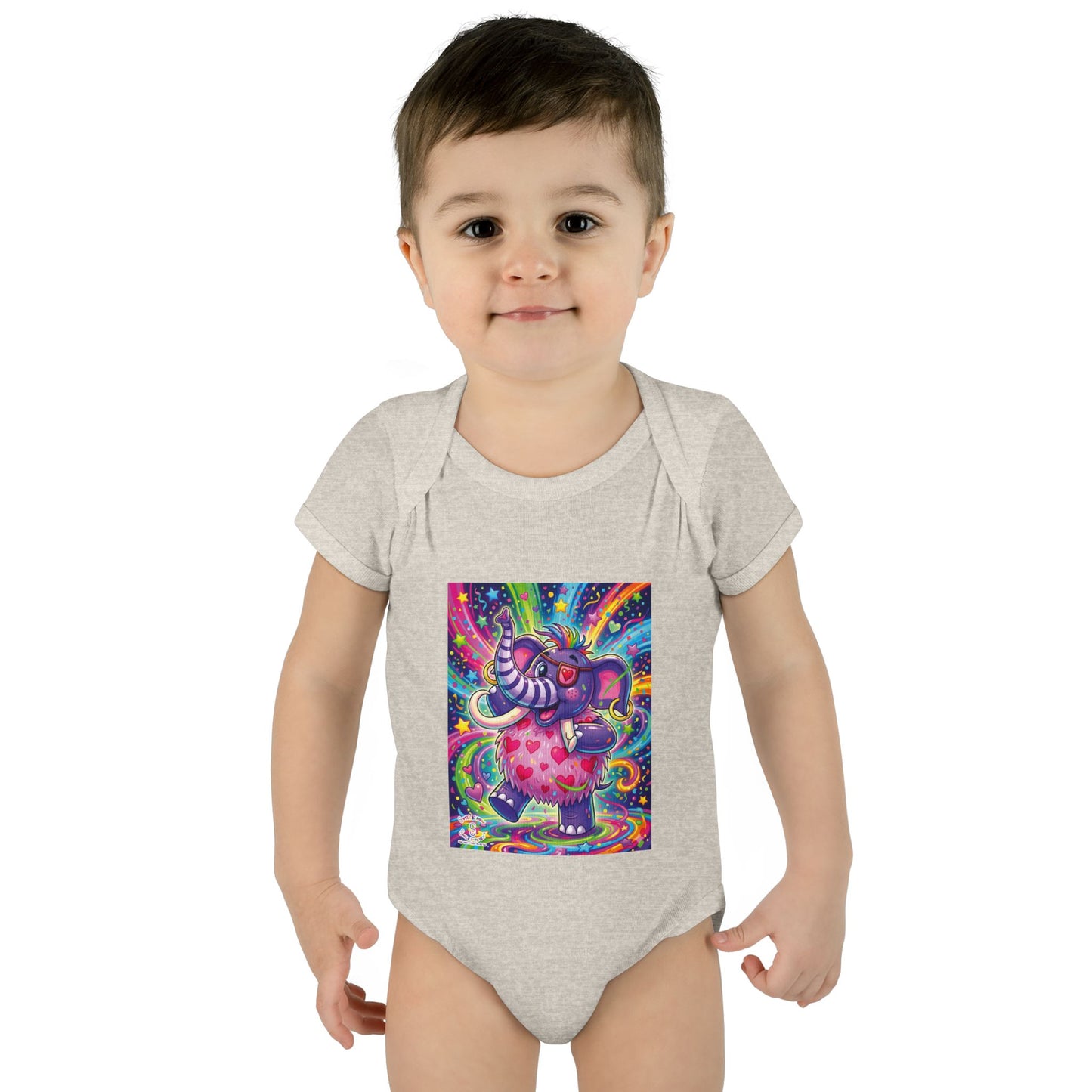 Piklez™ Infant Baby Rib Bodysuit – "Born to Celebrate!" Graphic | Smile Universe Collection