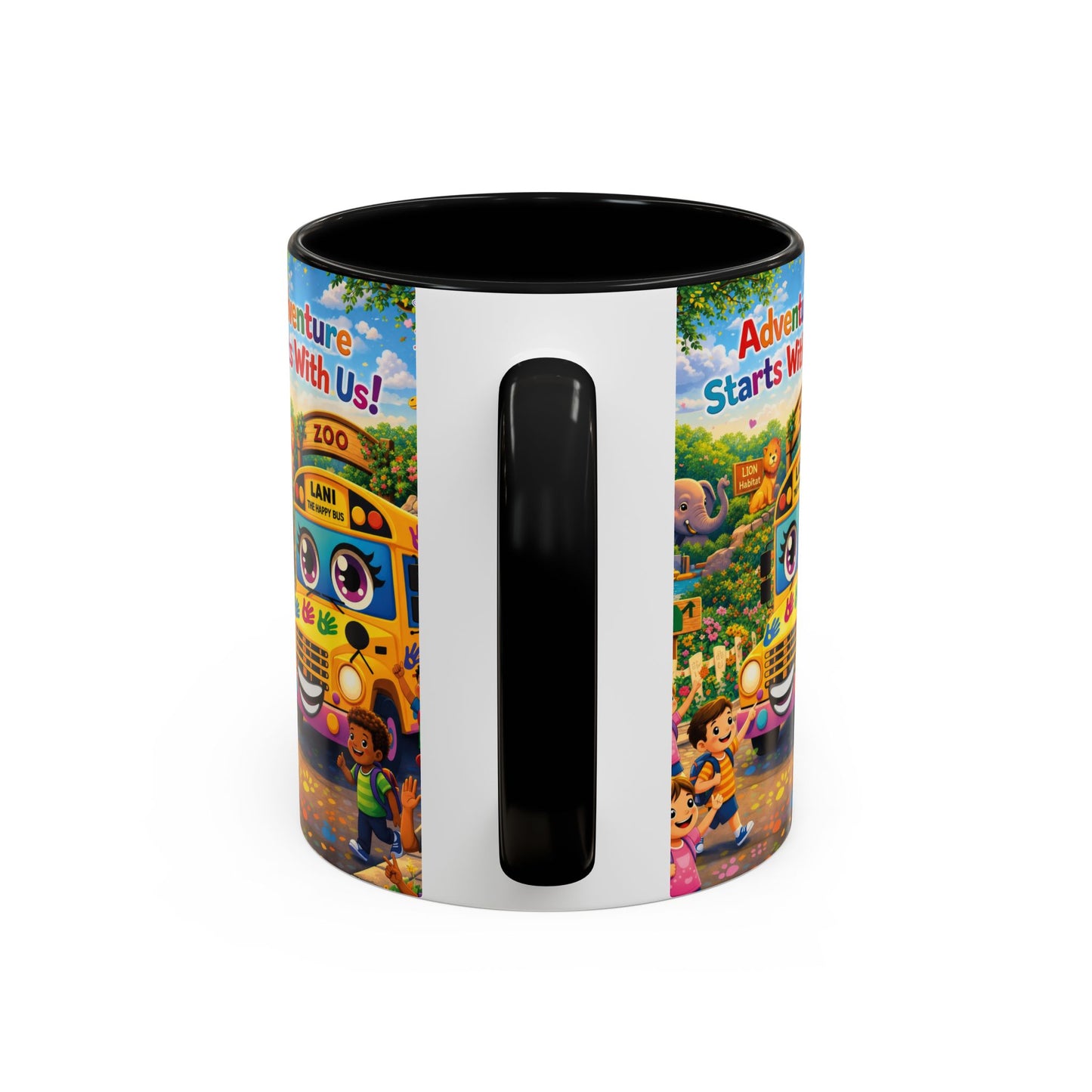 Lani™ Accent Coffee Mug (11oz & 15oz) – "Adventure Starts With Us!" Graphic