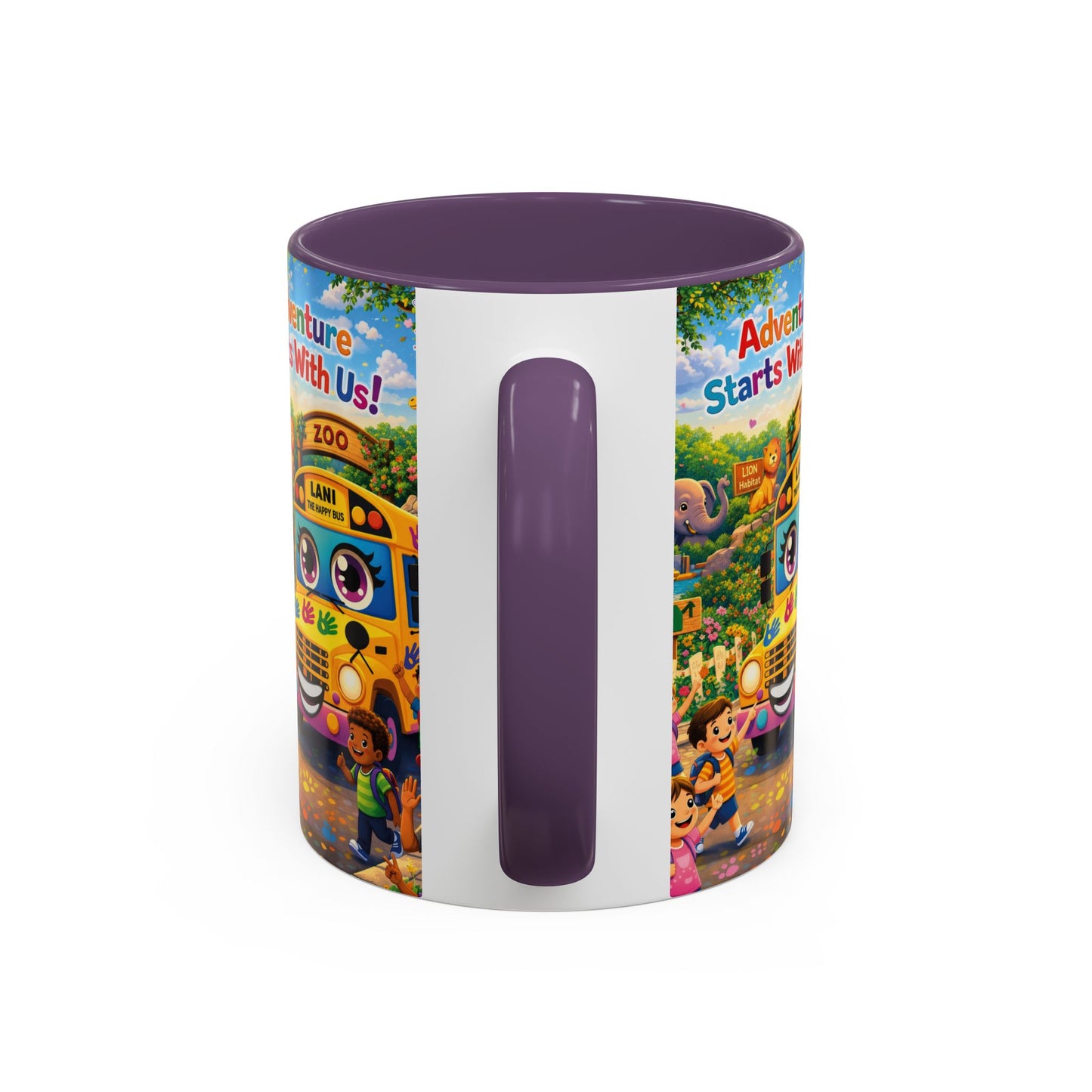 Lani™ Accent Coffee Mug (11oz & 15oz) – "Adventure Starts With Us!" Graphic