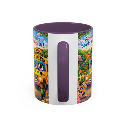 Lani™ Accent Coffee Mug (11oz & 15oz) – "Adventure Starts With Us!" Graphic