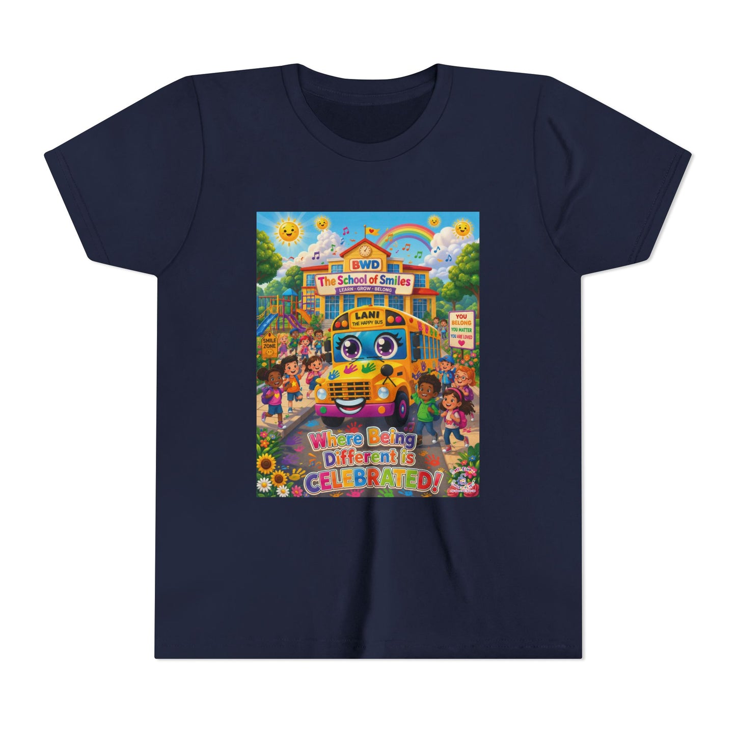 Lani™ Youth Short Sleeve Tee – "Where Being Different is CELEBRATED!" Graphic Shirt