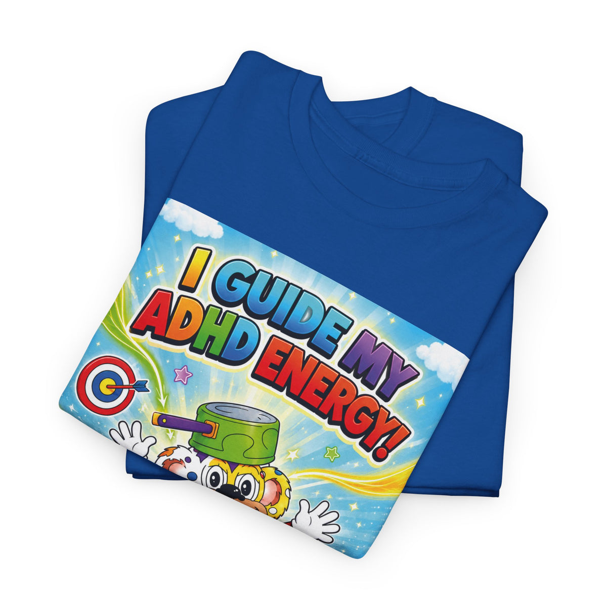 Potz™ Unisex Heavy Cotton™ Tee – "I Guide My ADHD Energy!" Graphic Tee | Smile Universe Collection
