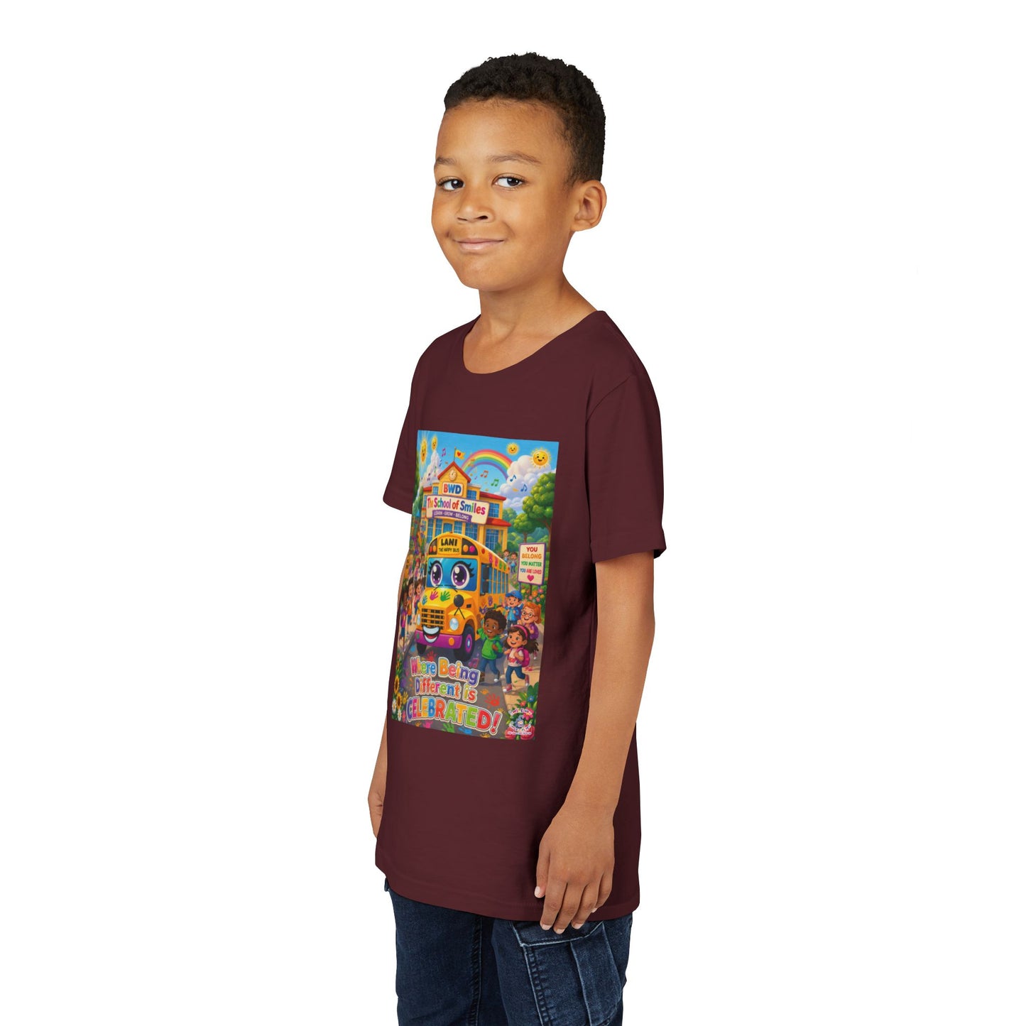 Lani™ Youth Short Sleeve Tee – "Where Being Different is CELEBRATED!" Graphic Shirt