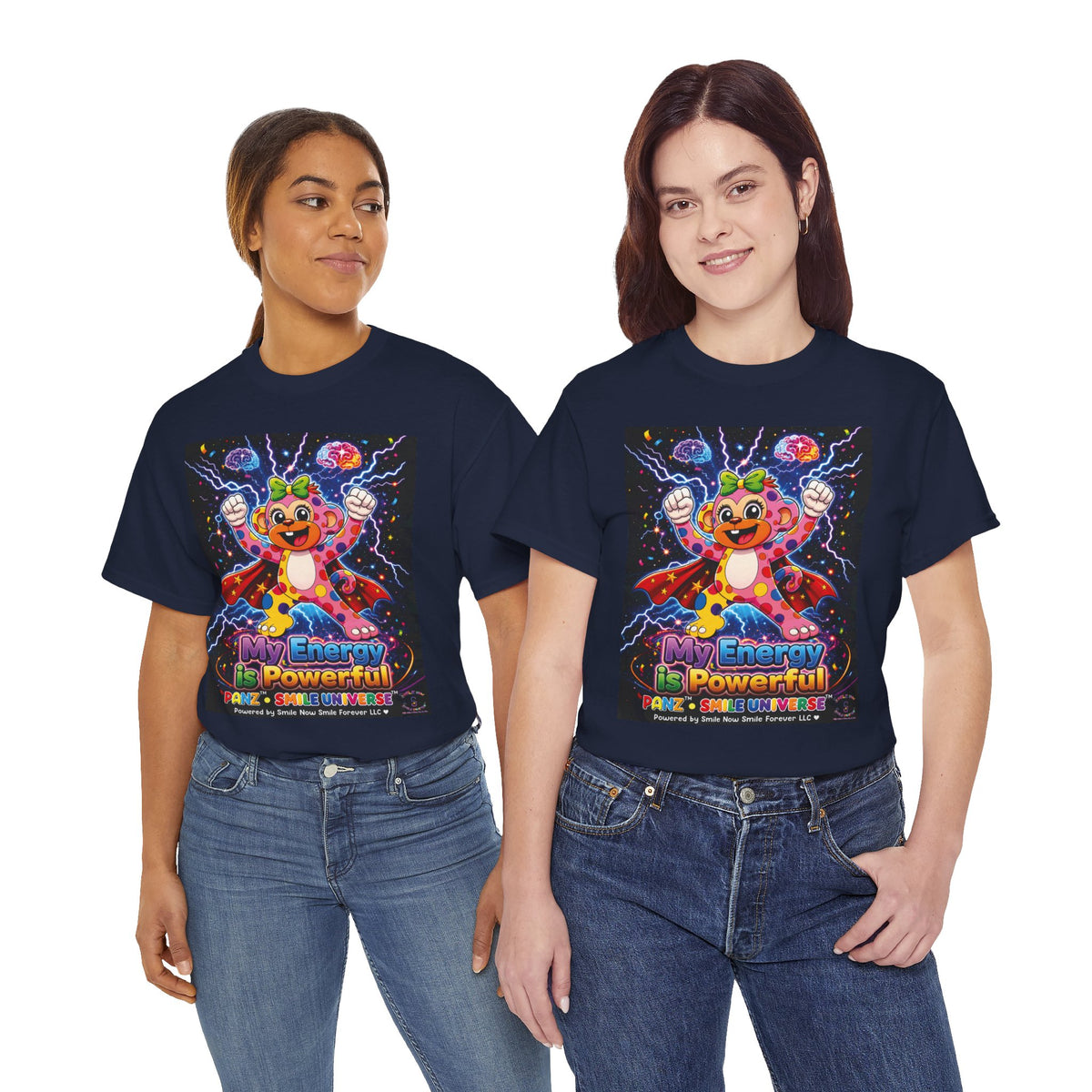 Panz™ Unisex Heavy Cotton™ Tee For Adult – "My Energy is Powerful" Graphic Tee | Smile Universe Collection