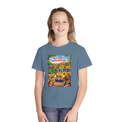 Lani™ Youth Midweight Tee – "Adventure Starts With Us!" Graphic