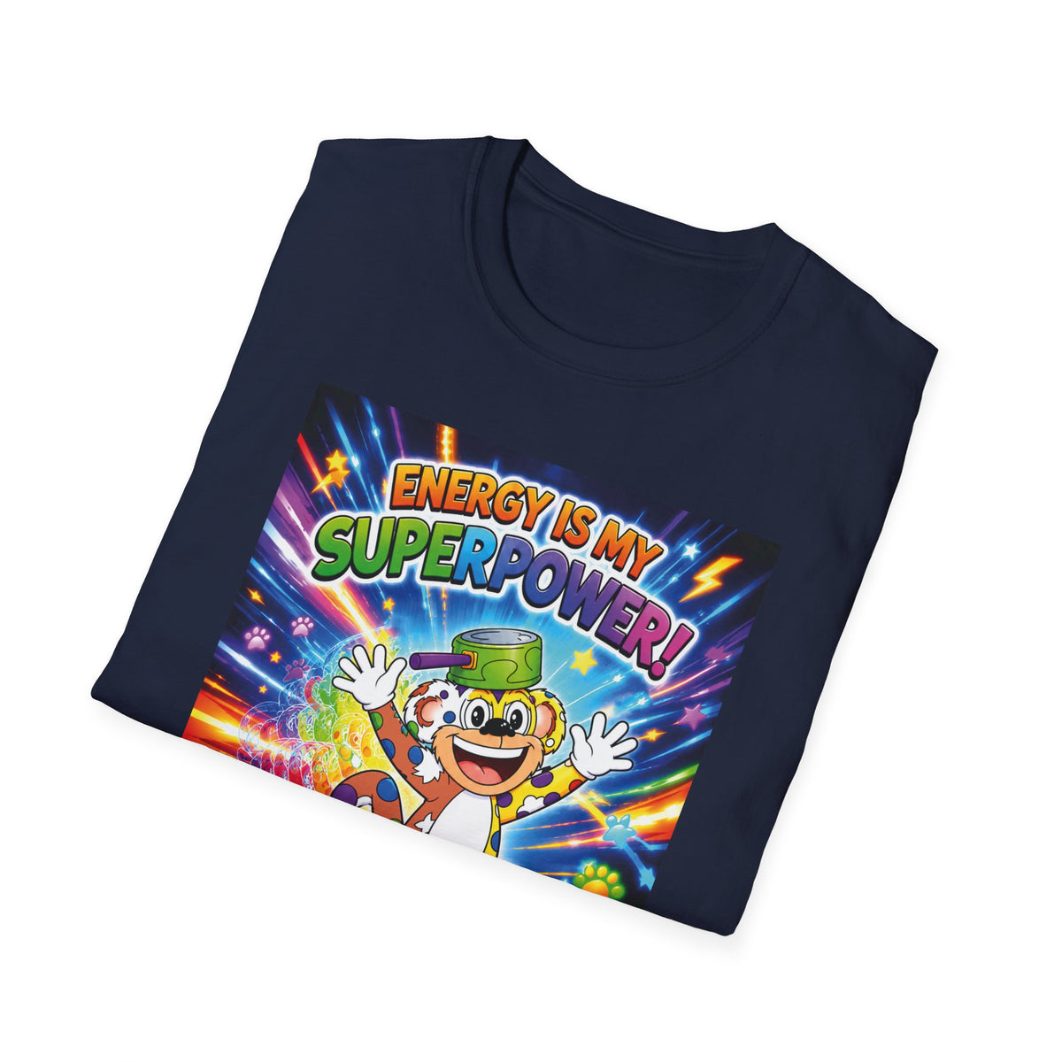 Potz™ Unisex Softstyle T-Shirt – "Energy is My Superpower!" Graphic Tee | Smile Universe Collection