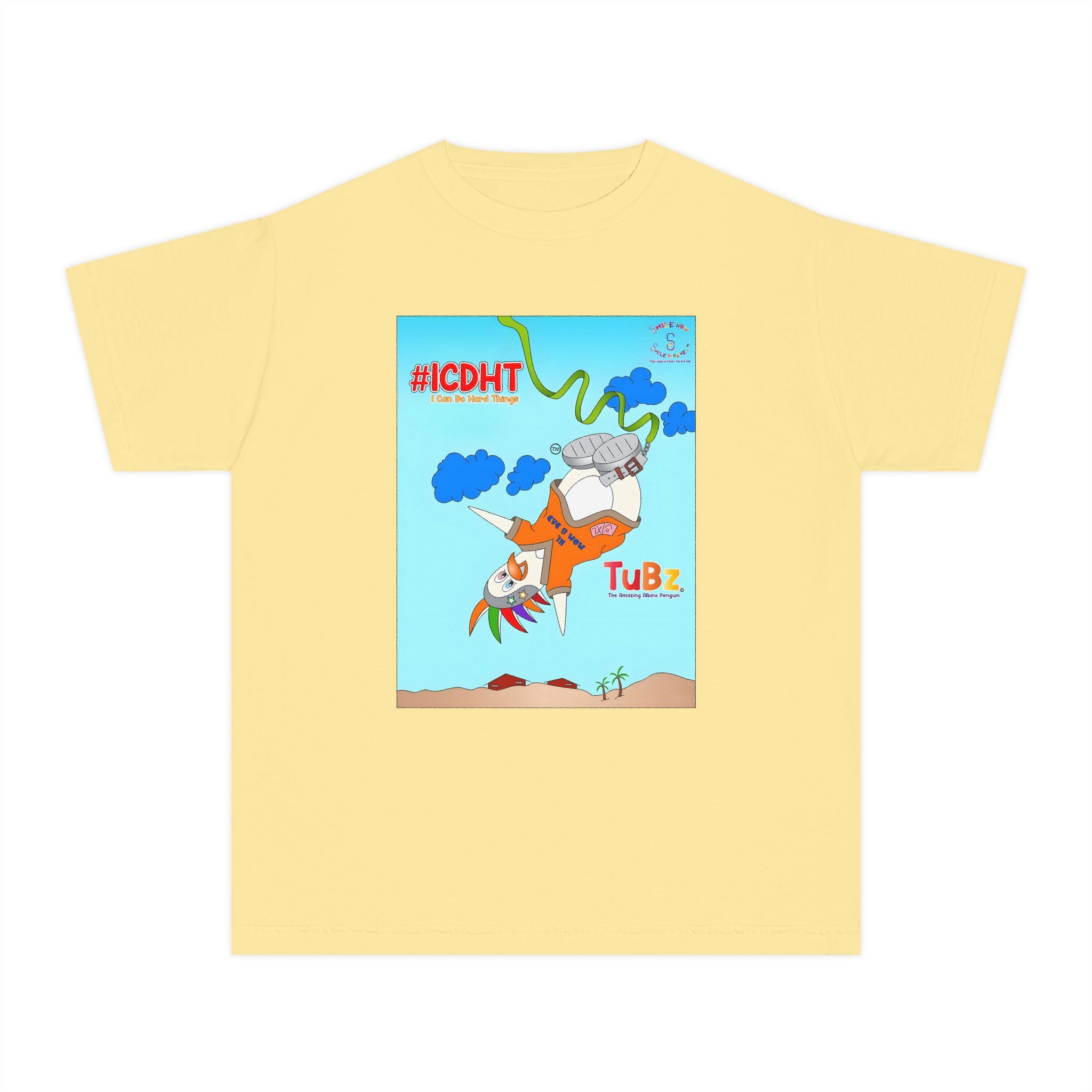 TuBz™ "I Can Do Hard Things" Youth T-Shirt | Youth Midweight Tee- Motivational Kids Graphic Tee