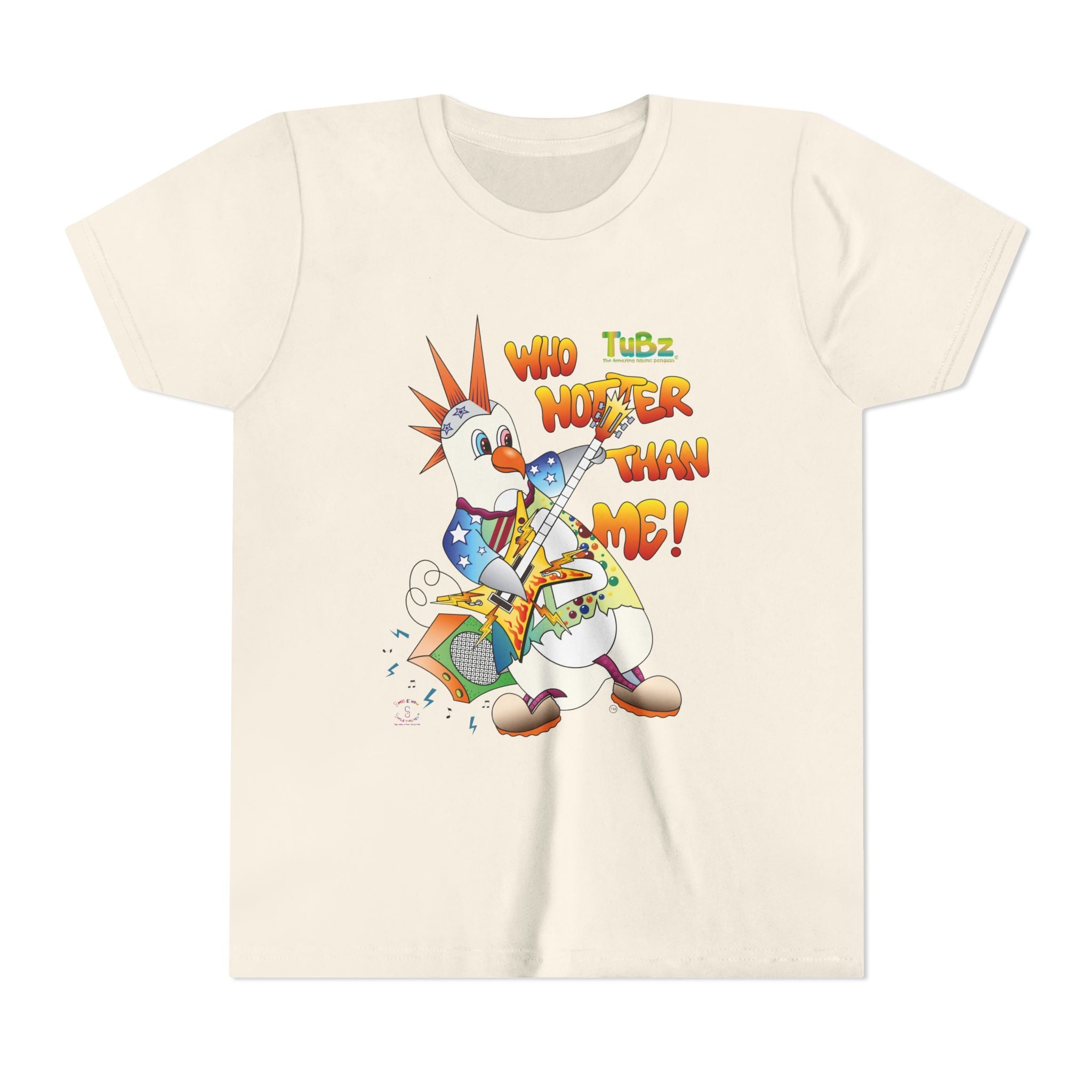 TuBz™ Rockstar Kids T-Shirt - "Who Hotter Than Me!" Graphic Tee | Smile Universe TuBz4Kidz Collection