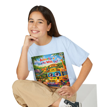 Lani™ Youth DryBlend® T-Shirt – "Adventure Starts With Us!" Graphic