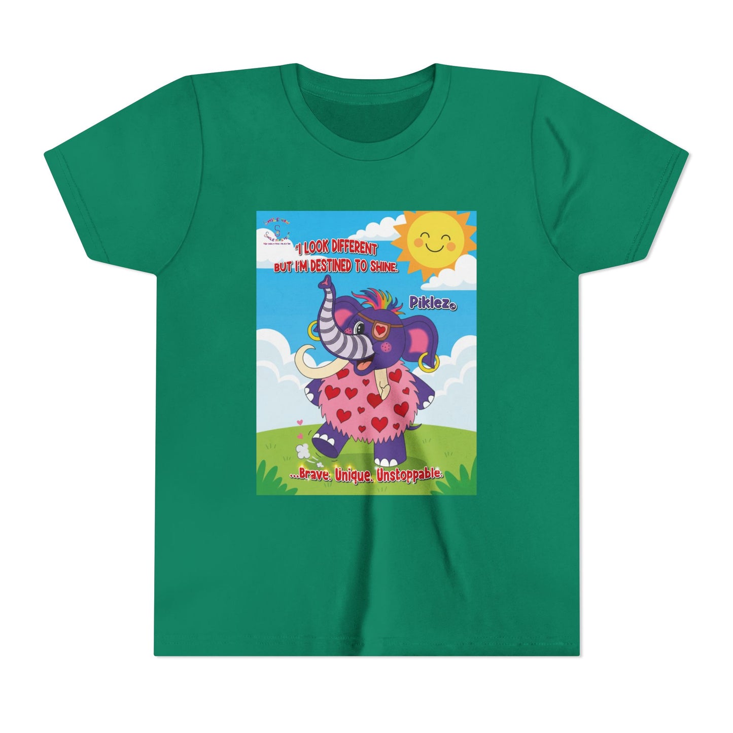 Piklez™ Kids T-Shirt Youth Tee – “Destined to Shine” Graphic Tee | Smile Universe Collection