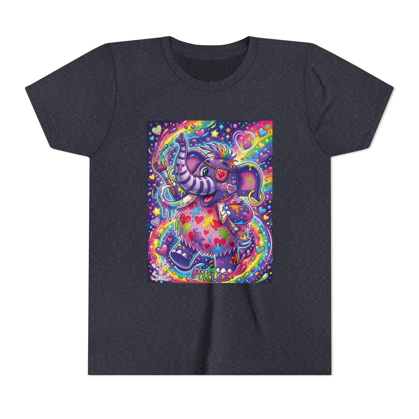 Piklez™ Youth Short Sleeve Tee – "Magic Paint!" Graphic Shirt | Smile Universe Collection
