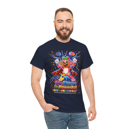 Panz™ Unisex Heavy Cotton™ Tee For Adult – "My Energy is Powerful" Graphic Tee | Smile Universe Collection