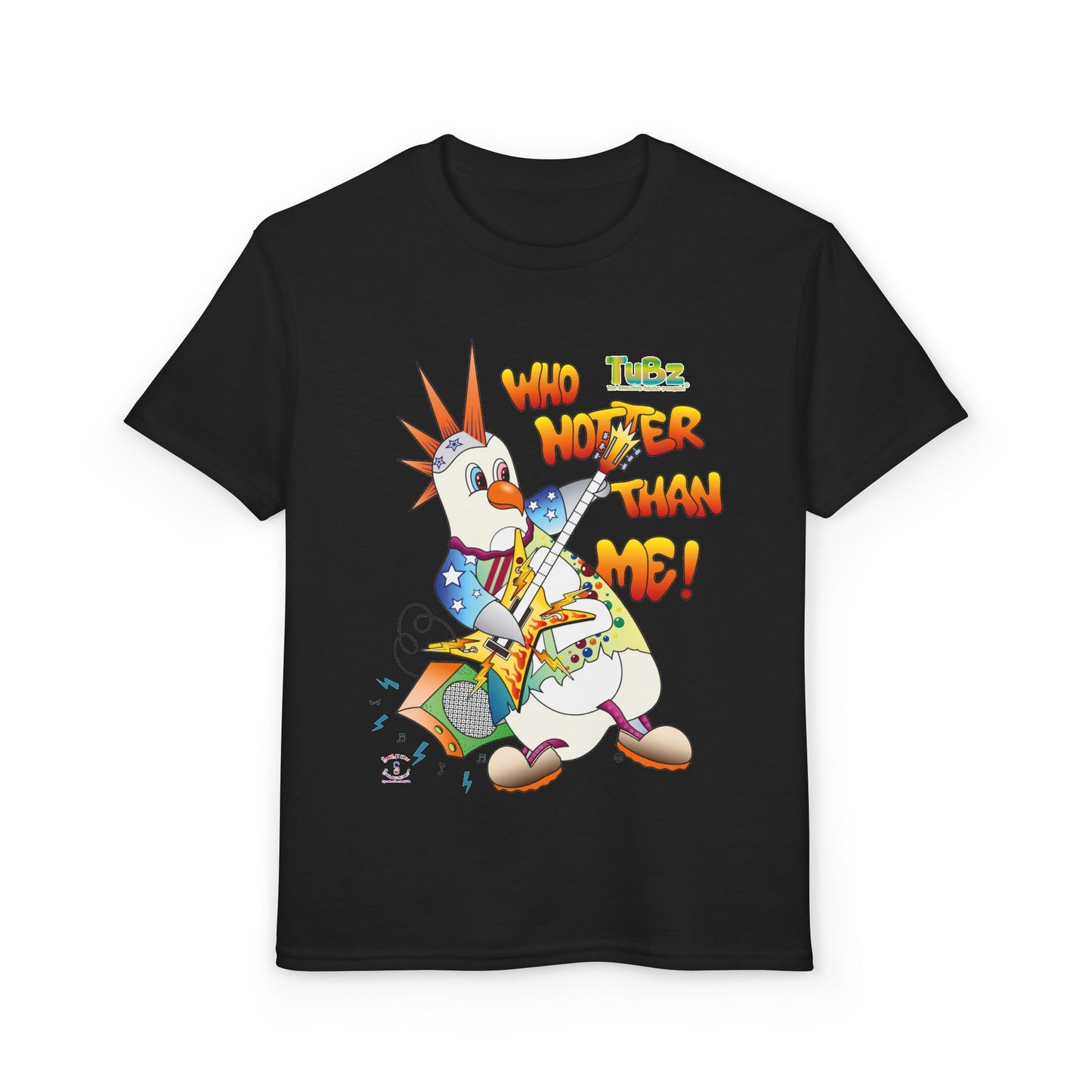 TuBz™ Rockstar Kids T-Shirt - "Who Hotter Than Me!" Graphic Tee | Smile Universe TuBz4Kidz Collection