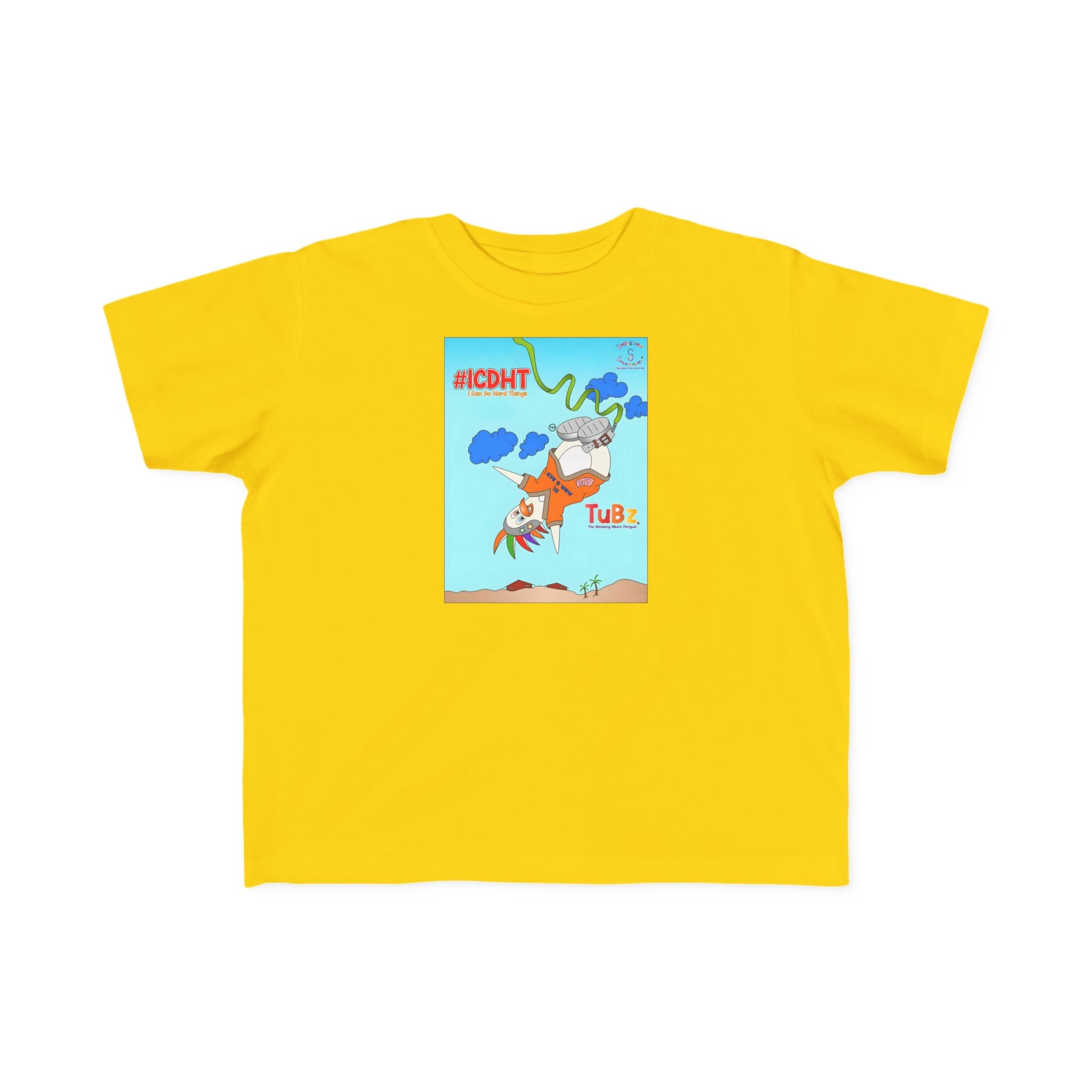 TuBz™ "I Can Do Hard Things" Toddler T-Shirt | Toddler's Fine Jersey Tee  - Positive Kids Graphic Tee