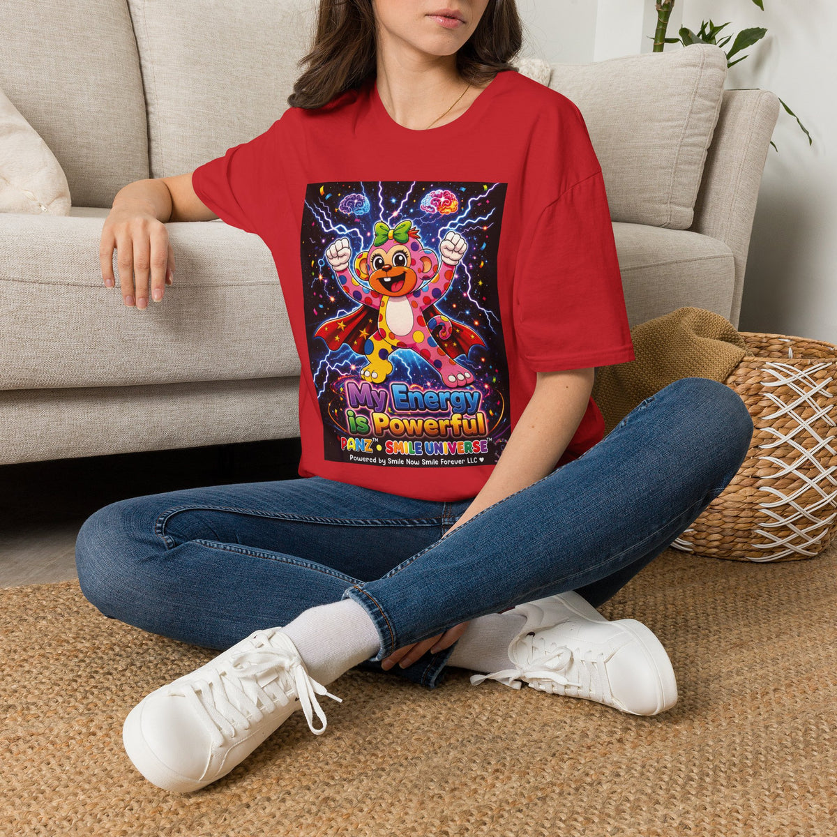 Panz™ Unisex Softstyle T-Shirt  for Adult– "My Energy is Powerful" Graphic Tee | Smile Universe Collection