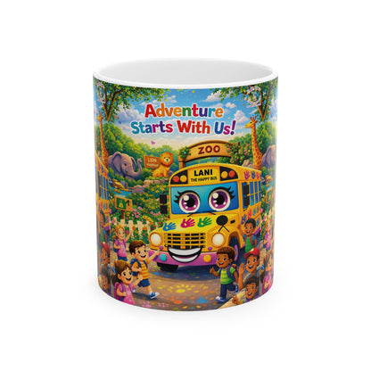 Lani™ Ceramic Mug (11oz & 15oz) – "Adventure Starts With Us!" Graphic