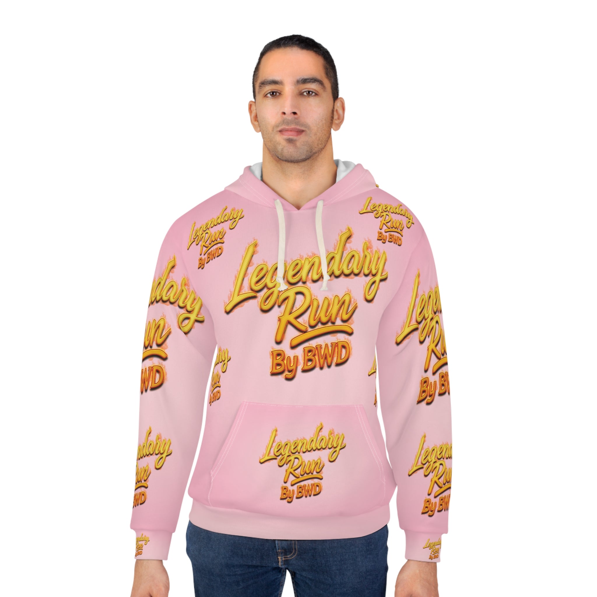 Legendary Run All-Over Print Hoodie — Pullover