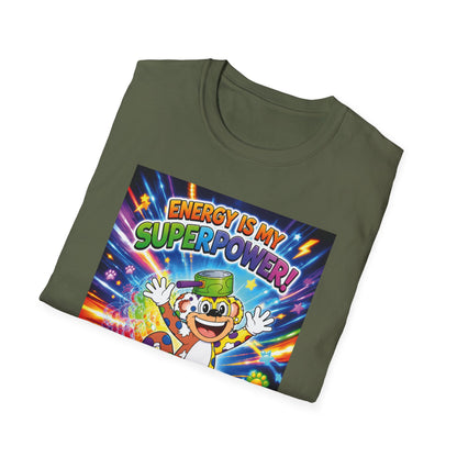 Potz™ Unisex Softstyle T-Shirt – "Energy is My Superpower!" Graphic Tee | Smile Universe Collection