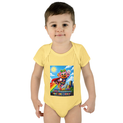 Panz™ Infant Baby Rib Bodysuit – "My Autism is My Superpower" Graphic | Smile Universe Collection