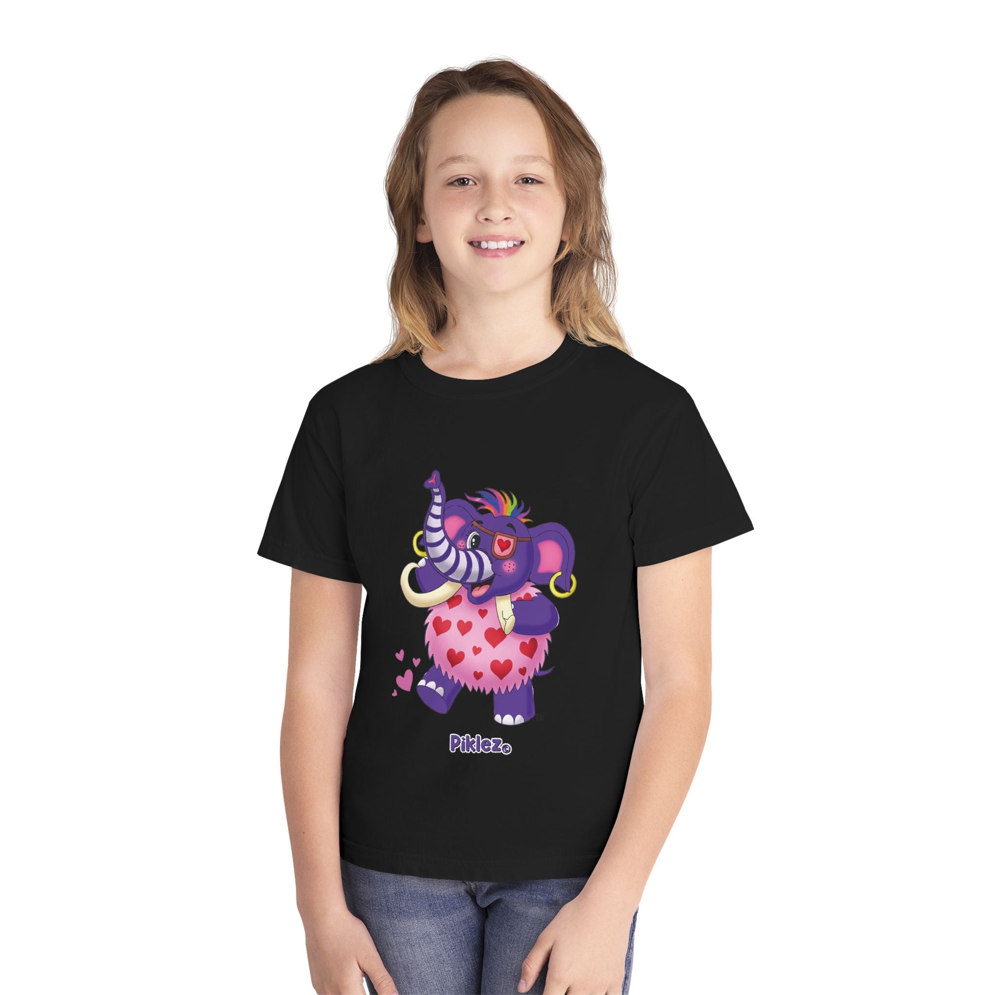 Piklez™ Youth Midweight Tee – "Full of Love!" Graphic Shirt | Smile Universe Collection