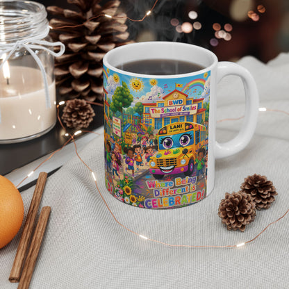 Lani™ Ceramic Mug (11oz & 15oz) – "Where Being Different is CELEBRATED!" Graphic