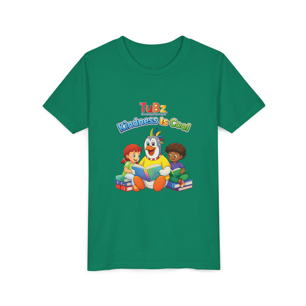 TuBz™ "Kindness Is Cool" Kids T-Shirt - Positive Message Graphic Tee | Smile Universe TuBz4Kidz