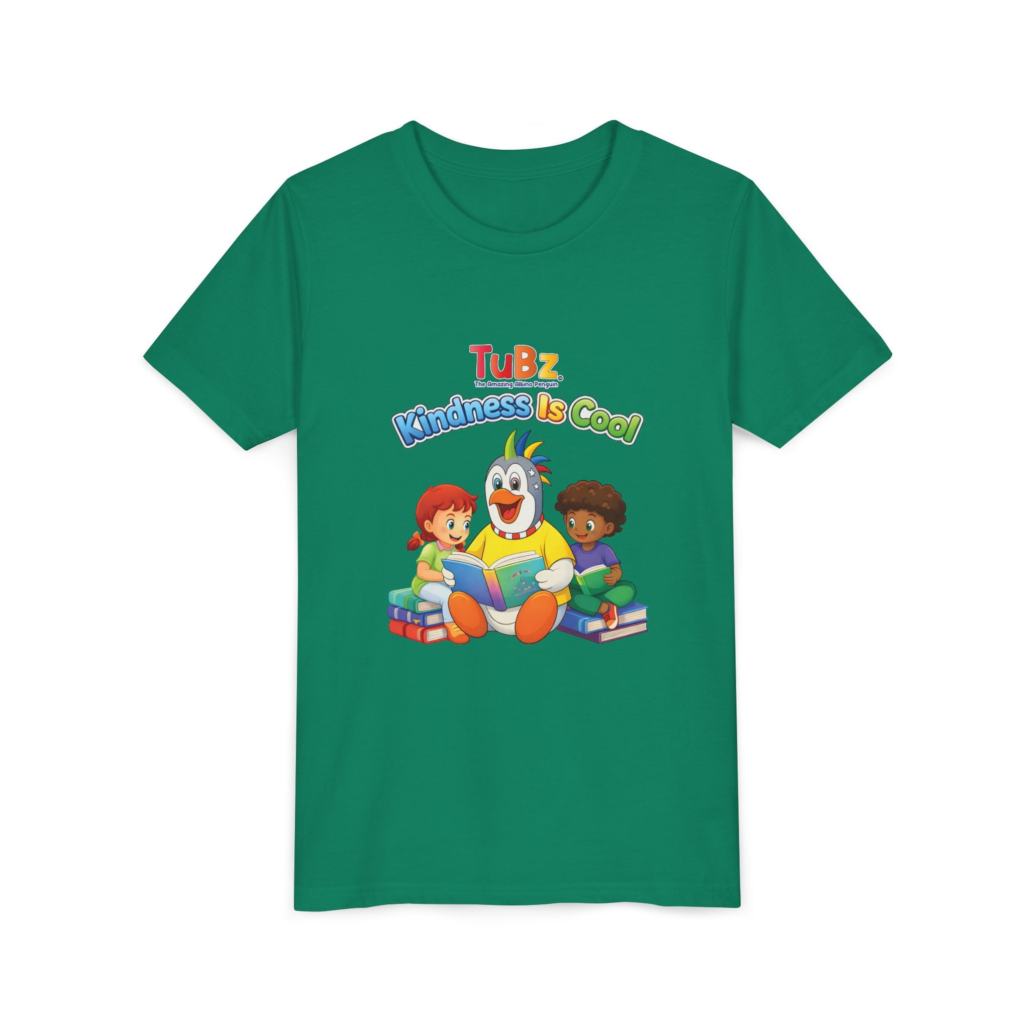 TuBz™ "Kindness Is Cool" Kids T-Shirt - Positive Message Graphic Tee | Smile Universe TuBz4Kidz