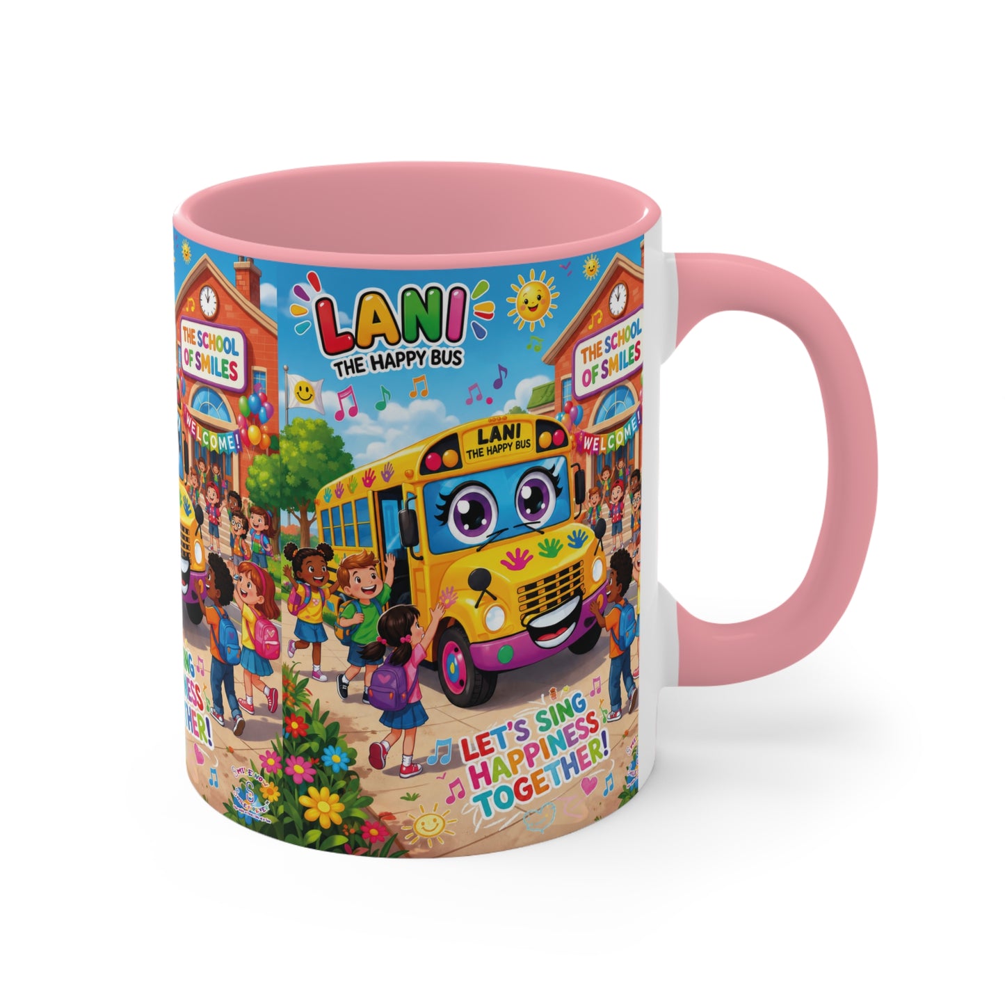 Lani™ Accent Mug – "Let's Sing Happiness Together!" Graphic