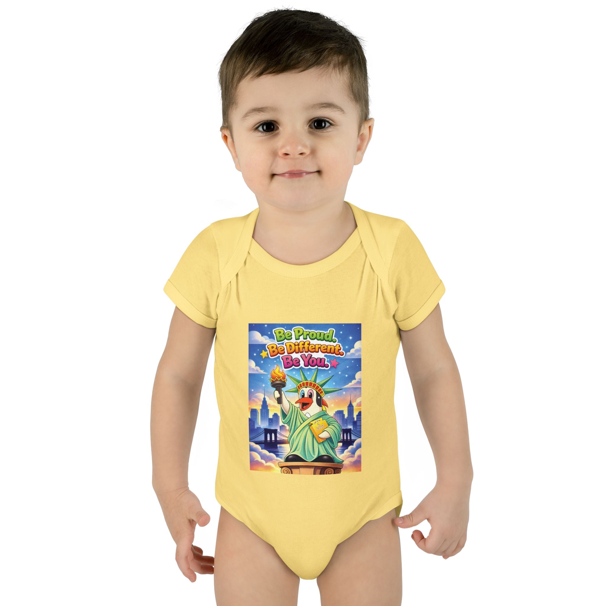 TuBz™ "Be Proud. Be Different. Be You." Infant Bodysuit - Inspirational Baby Onesie