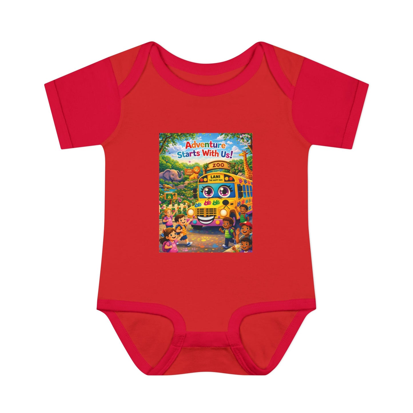 Lani™ Infant Baby Rib Bodysuit – "Adventure Starts With Us!" Graphic
