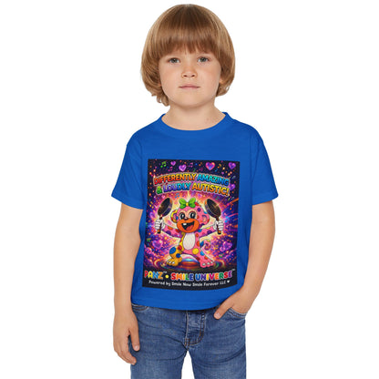 Panz™ Heavy Cotton™ Toddler T-Shirt – "Differently Amazing & Loudly Autistic!" Graphic | Smile Universe Collection