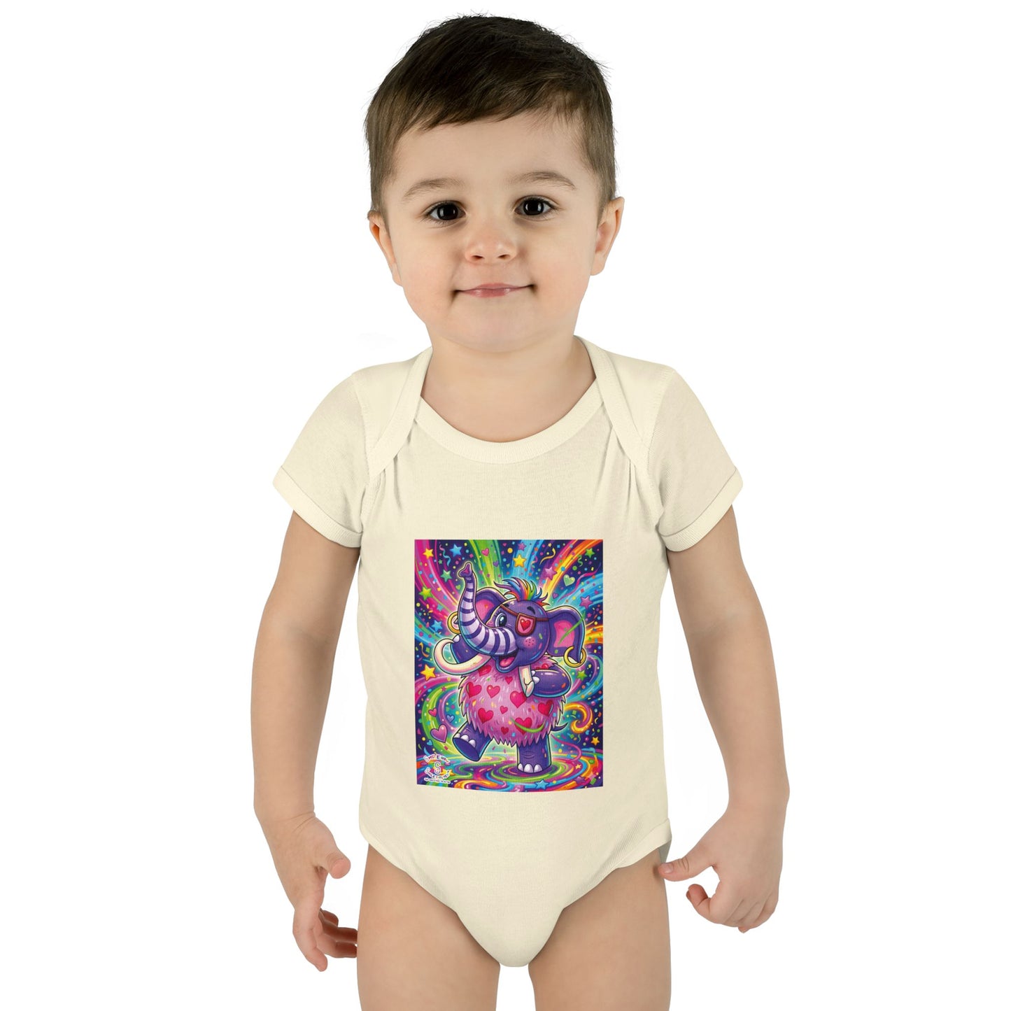 Piklez™ Infant Baby Rib Bodysuit – "Born to Celebrate!" Graphic | Smile Universe Collection