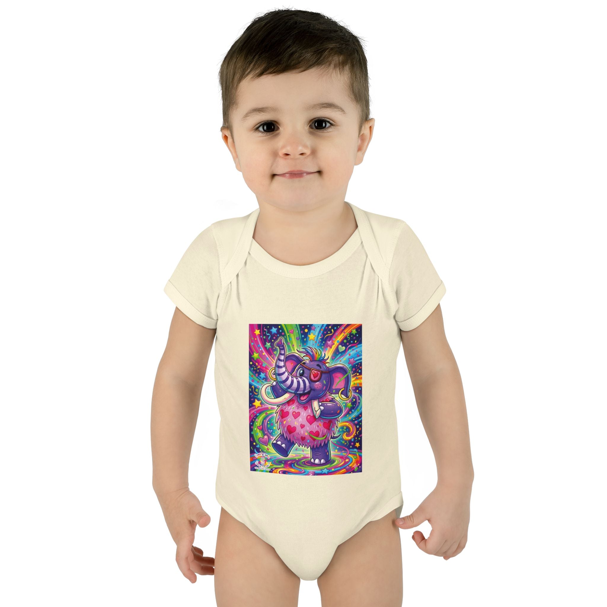 Piklez™ Infant Baby Rib Bodysuit – "Born to Celebrate!" Graphic | Smile Universe Collection