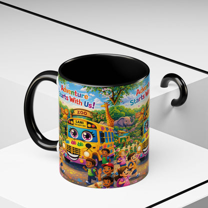 Lani™ Accent Coffee Mug (11oz & 15oz) – "Adventure Starts With Us!" Graphic